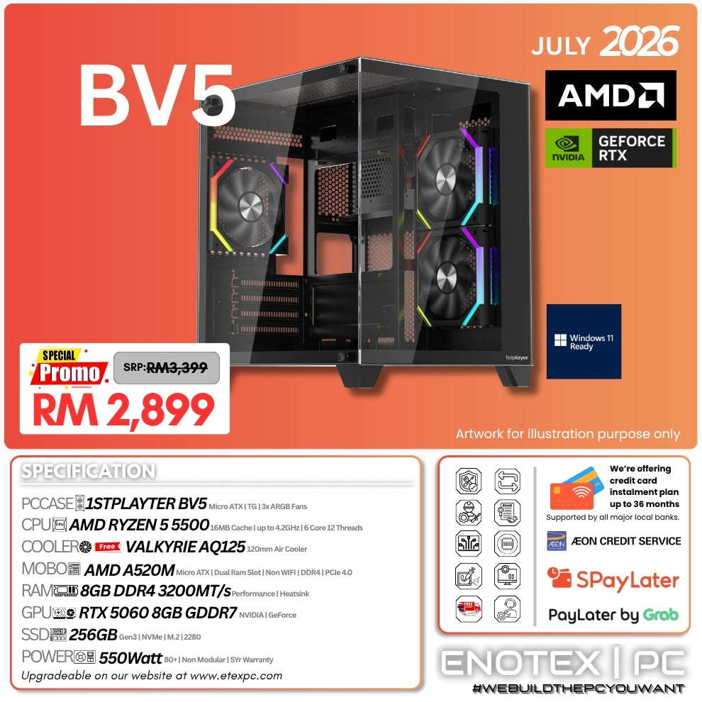 BV5 - Ryzen 5 5500 | NVIDIA GeForce RTX 5060 8GB GDDR7