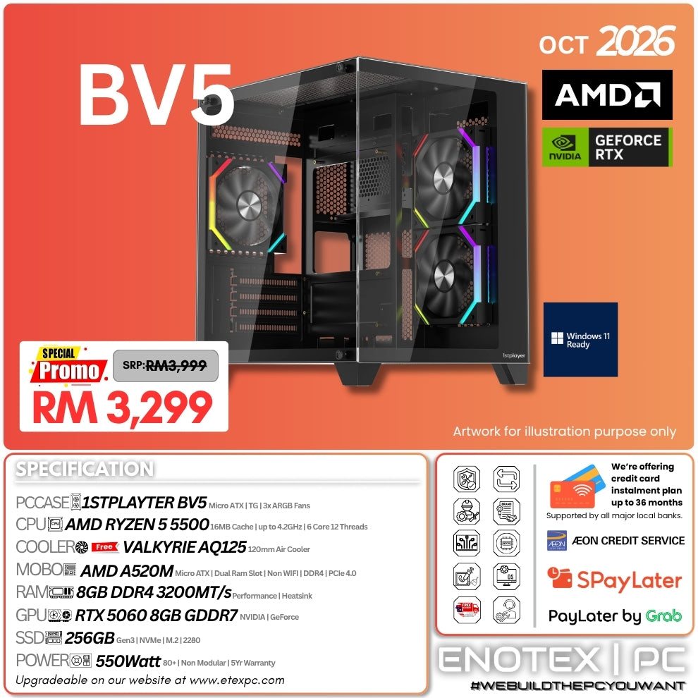 BV5 - Ryzen 5 5500 | NVIDIA GeForce RTX 5060 8GB GDDR7