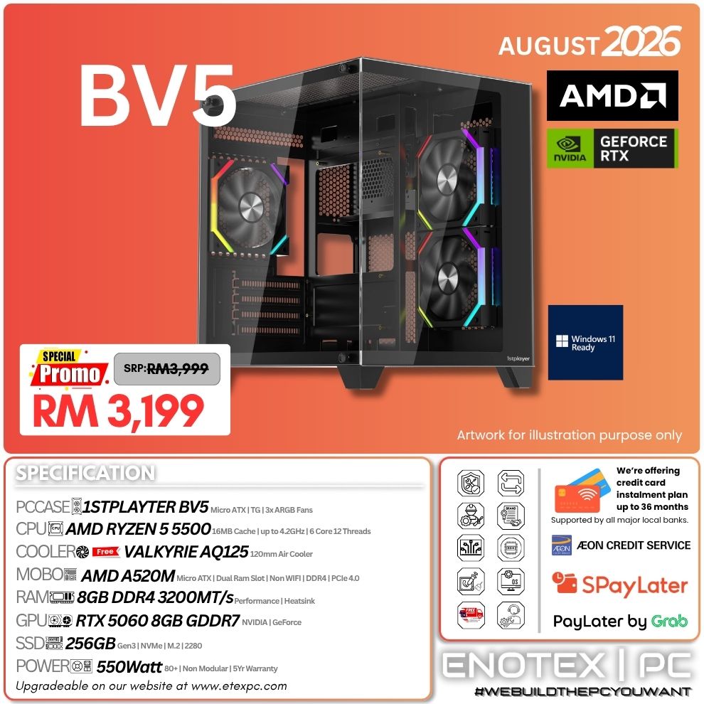 BV5 - Ryzen 5 5500 | NVIDIA GeForce RTX 5060 8GB GDDR7