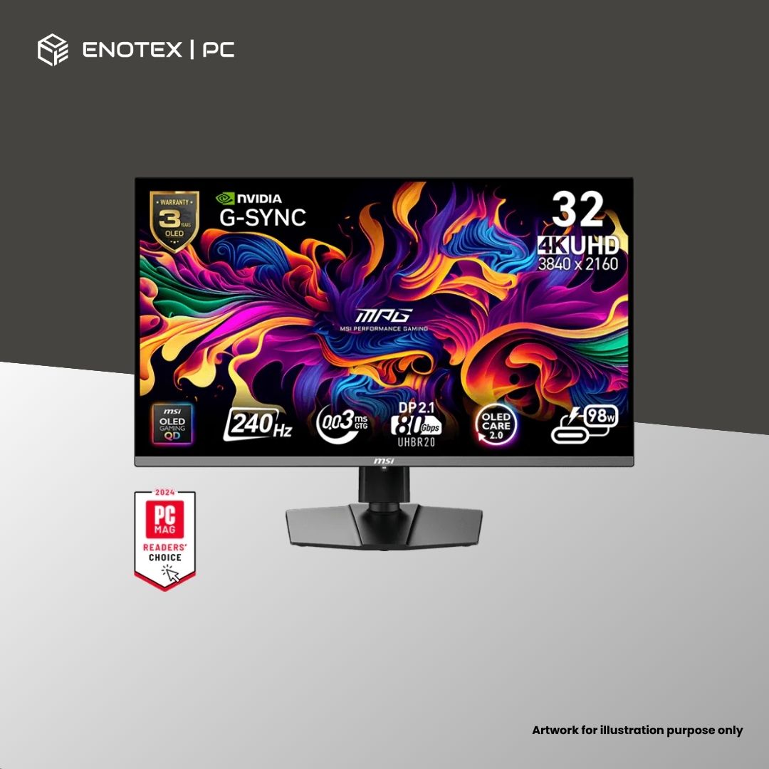 MSI MPG 322URX 31.5" UHD 240HZ 0.03MS QD-QLED GAMING MONITOR (3YR)