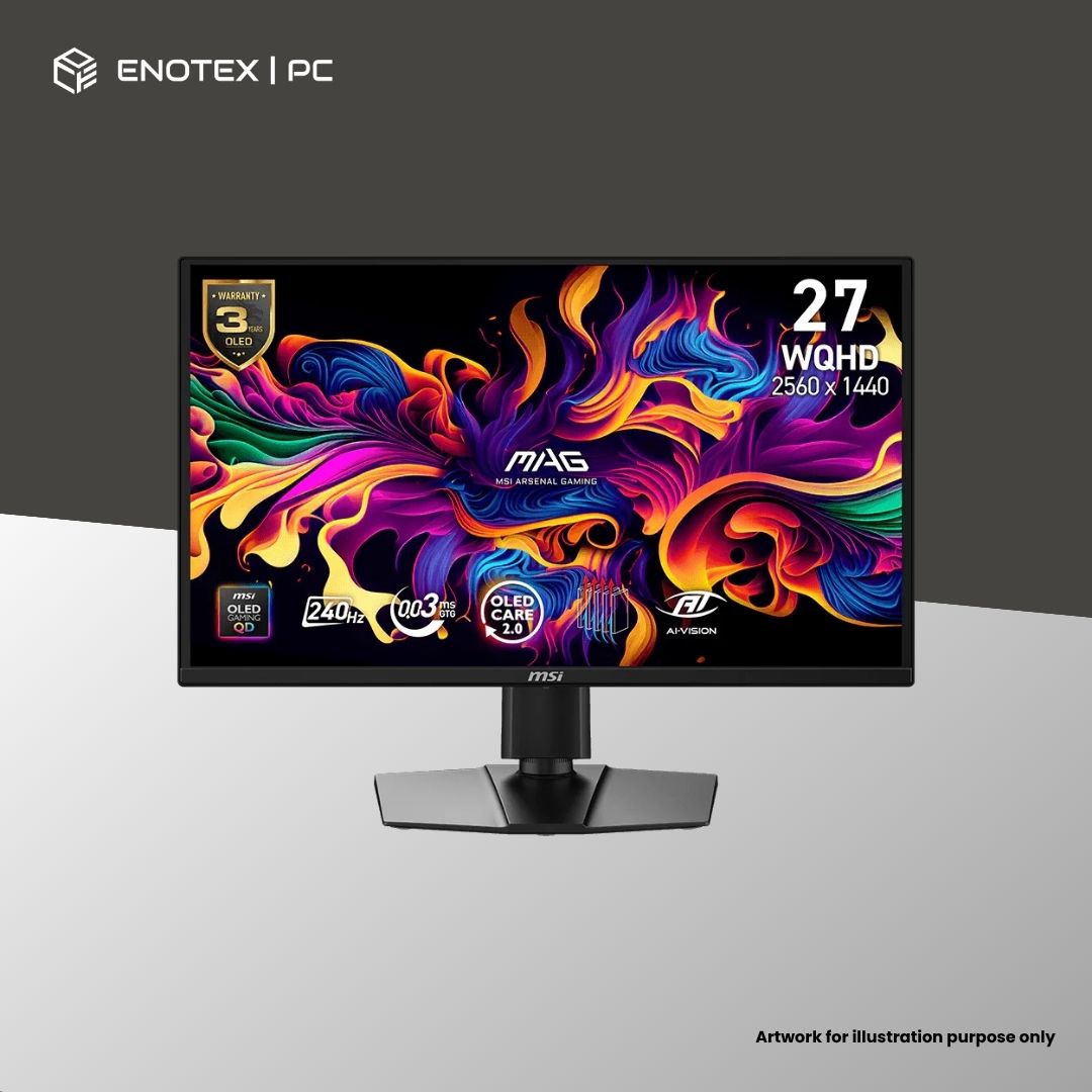 MSI MAG 272QP X24 26.5" WQHD 240HZ 0.03MS QD-OLED GAMING MONITOR (3YR)