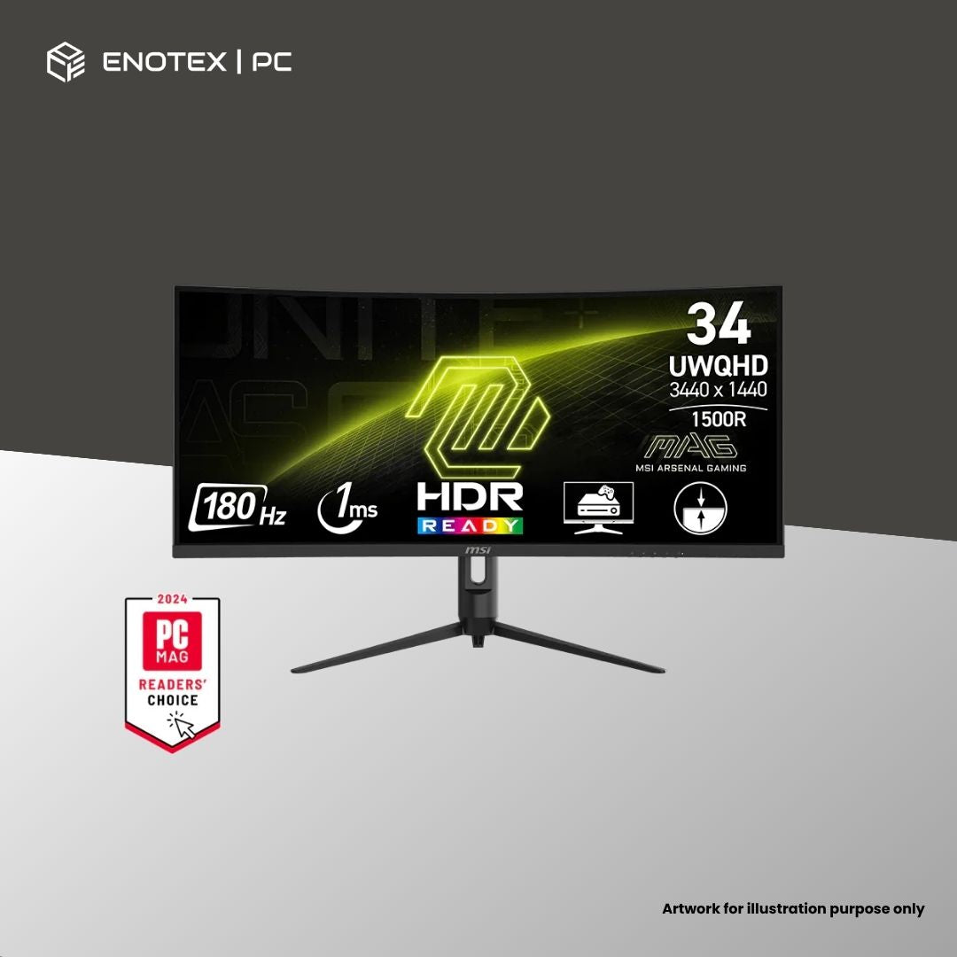 MSI MAG 342CQR E2 34" UWQHD/2K 180HZ 1MS VA GAMING MONITOR (3YR)