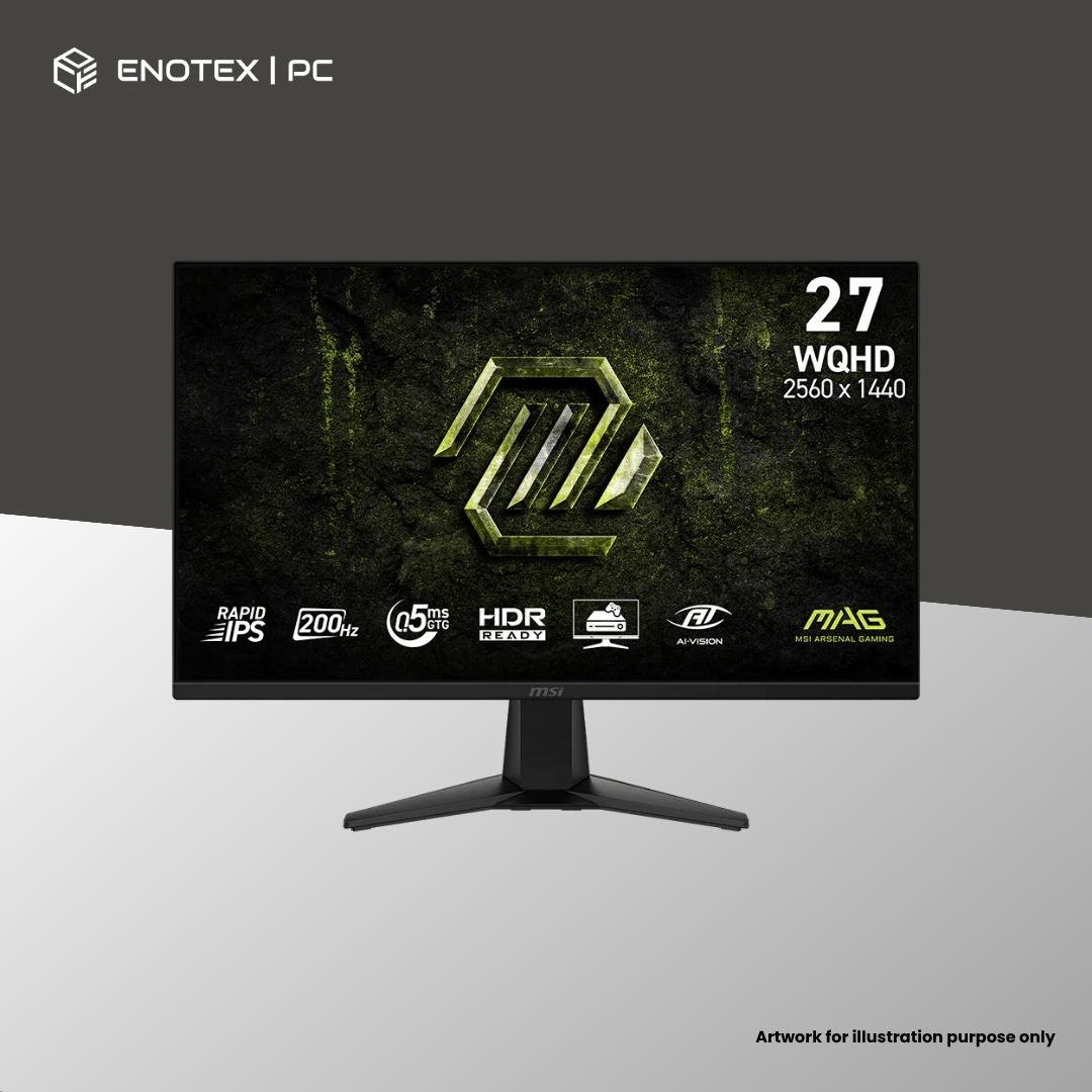 MSI MAG 275QF E20 27" WQHD/2K 200HZ 0.5MS RAPID IPS GAMING MONITOR (3YR)