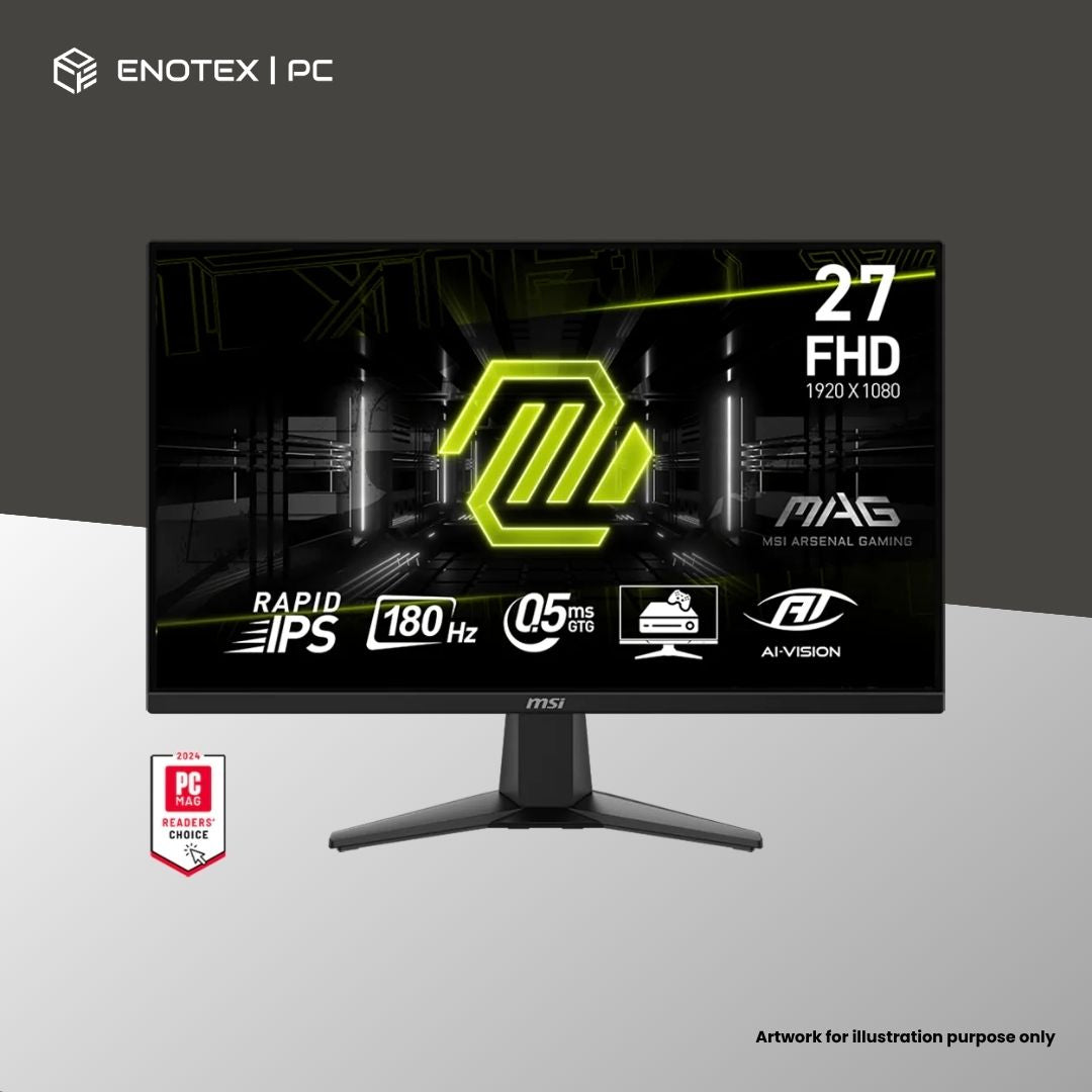 MSI MAG 272F E20 27" FHD/1080P 180HZ 0.5MS RAPID IPS GAMING MONITOR (3YR)