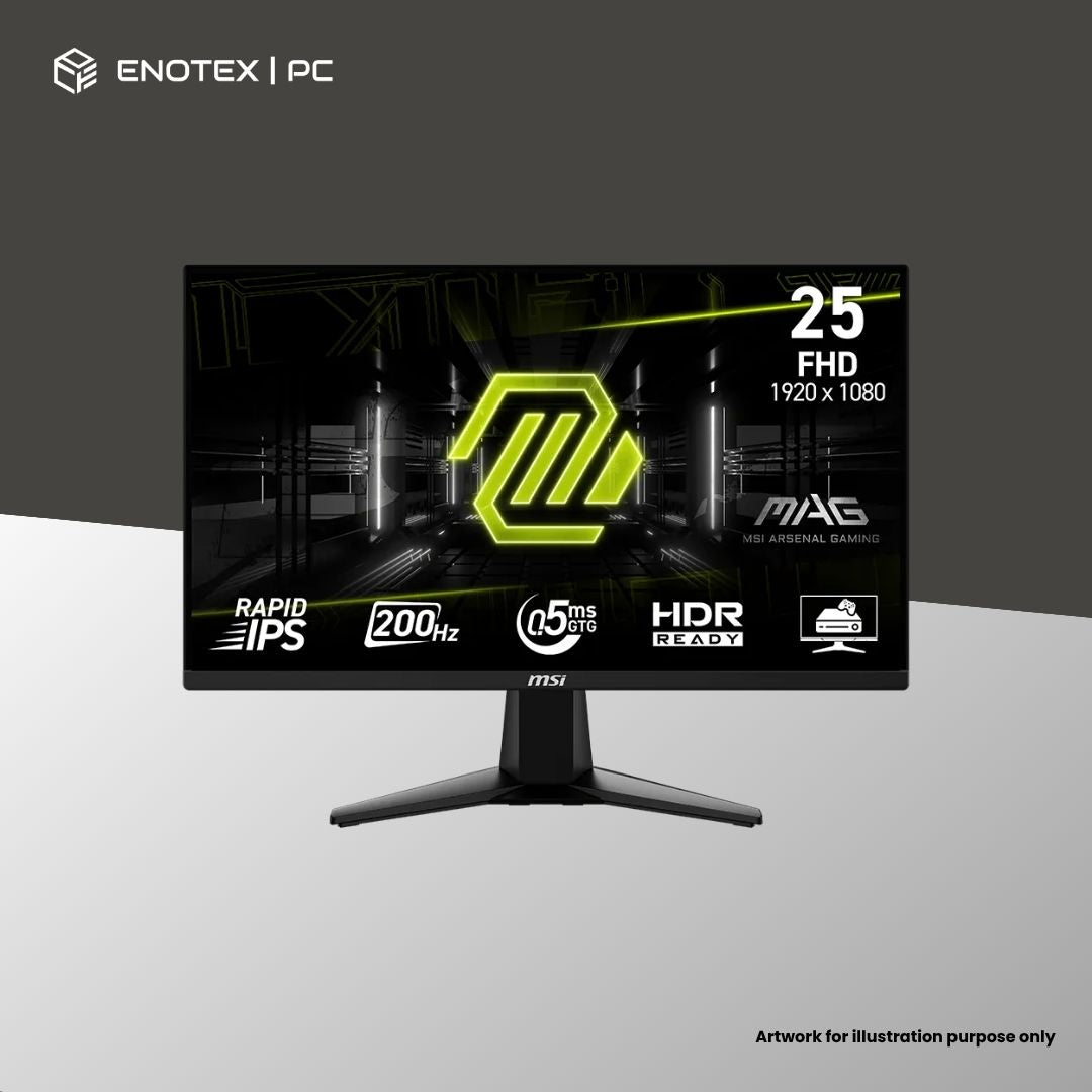 MSI MAG 255F E20 24.5" FHD/1080P 200HZ 0.5MS RAPID IPS GAMING MONITOR (3YR)