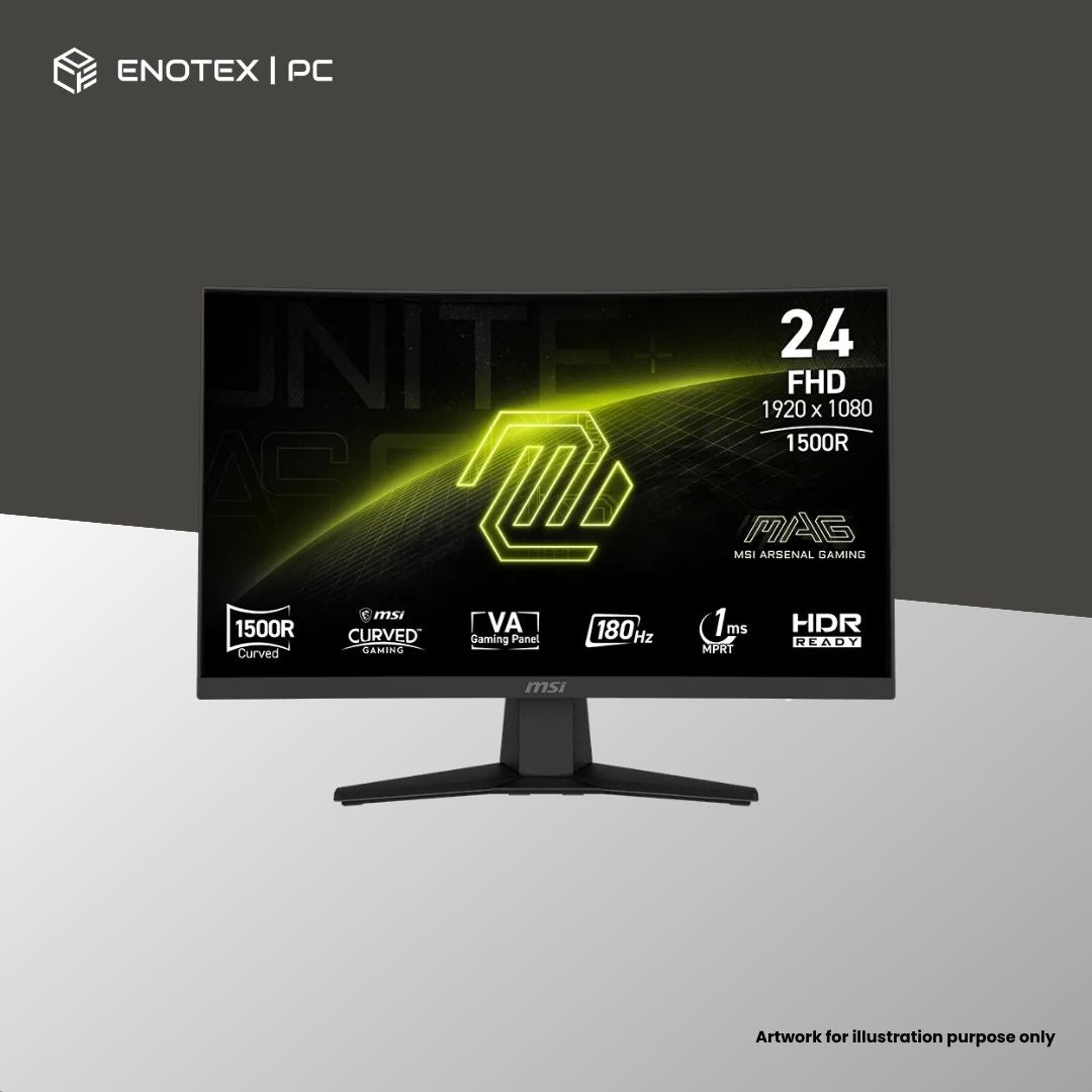 MSI MAG 244C 24.5" FHD/1080P 180HZ 1MS VA GAMING MONITOR (3YR)