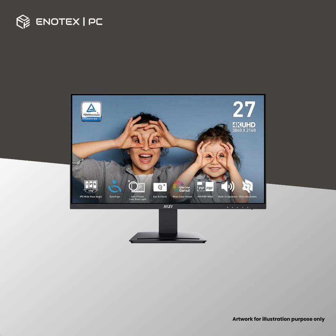 MSI PRO MP273U 27" UHD/4K 60HZ 4MS IPS PRO MONITOR (3YR)