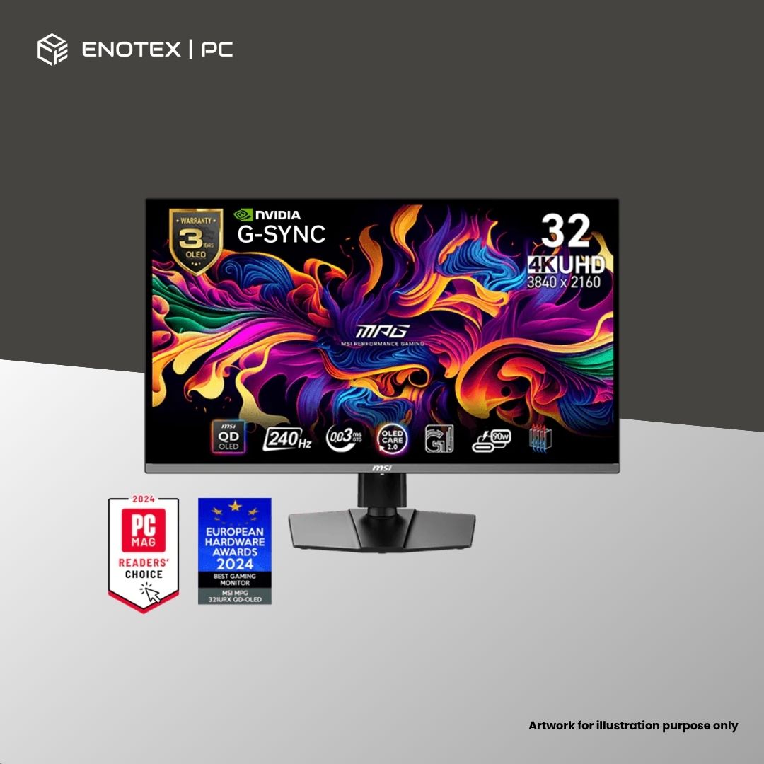 MSI MPG 321URX 31.5" UHD 240HZ 0.03MS QD-QLED GAMING MONITOR (3YR)