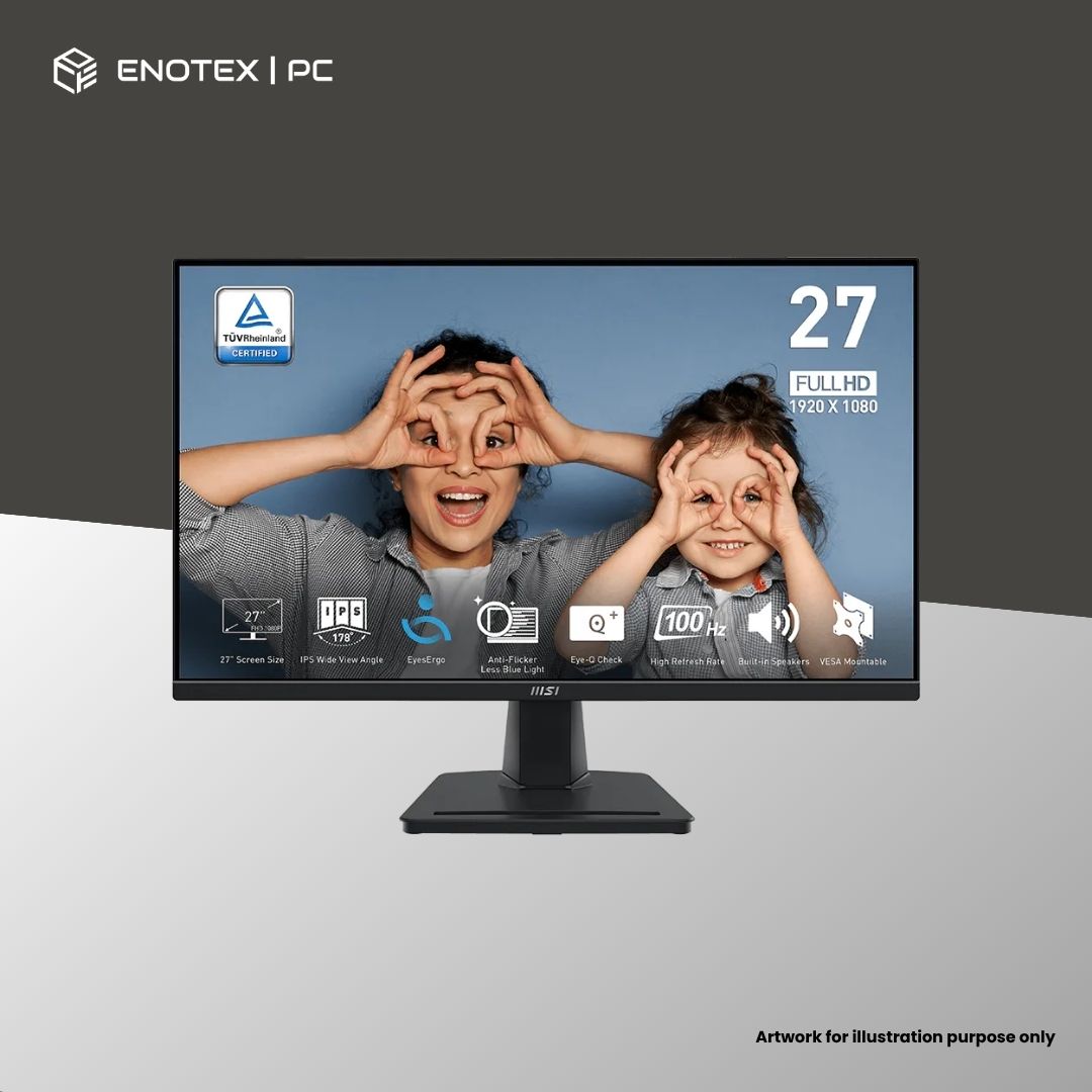MSI PRO MP275 27" FHD/1080P 100HZ 1MS IPS PRO MONITOR (3YR)