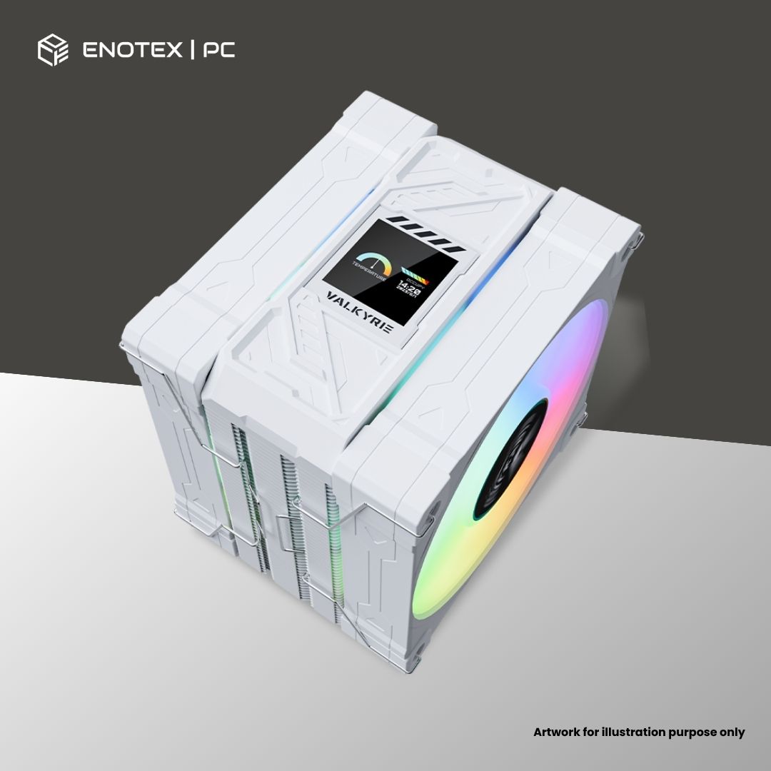 VALKYRIE AL125-L ARGB LCD AIR COOLER - WHITE (3YR)