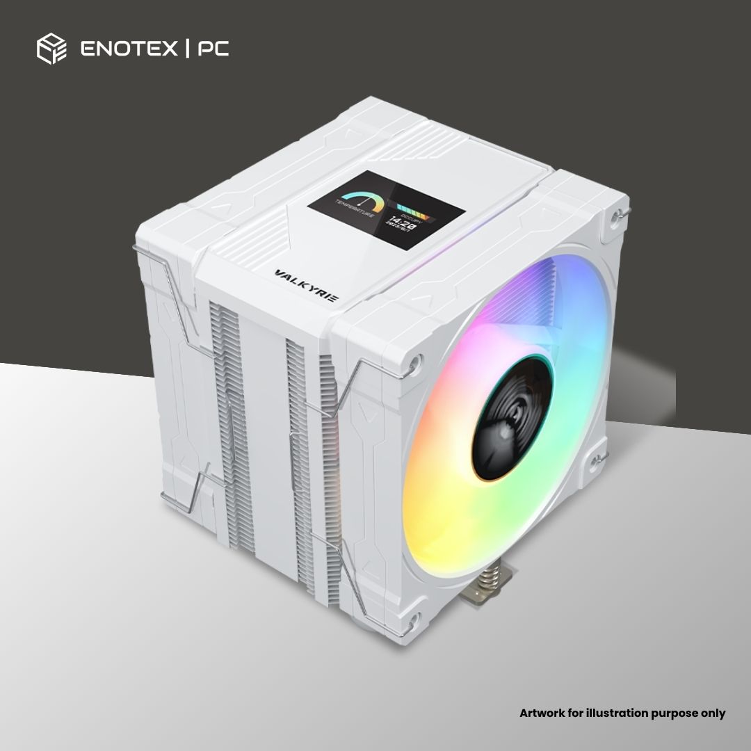 VALKYRIE ML125 ARGB LCD AIR COOLER - WHITE (3YR)