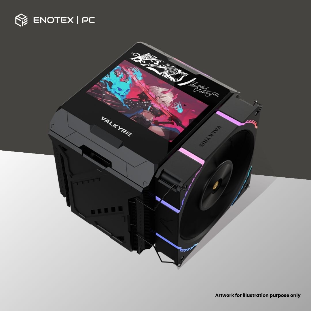 VALKYRIE DX140L-LOKI ARGB LCD AIR COOLER - BLACK (3YR)