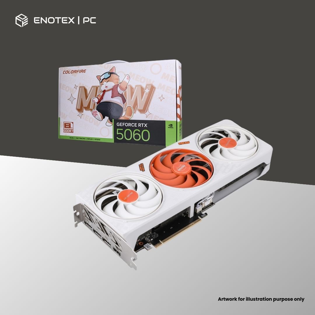 COLORFUL GEFORCE RTX 5060 MEOW-ORG TRIFAN 8GB GDDR7 (3+1YR)