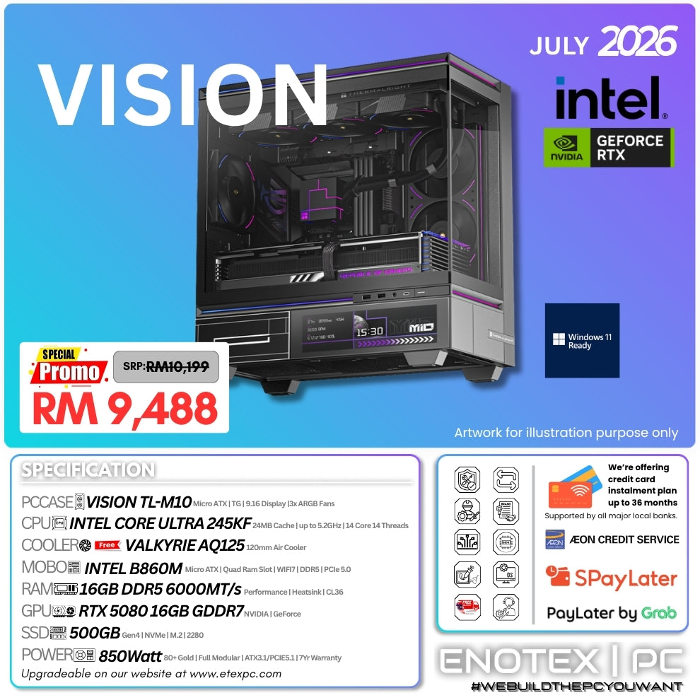 VISION - Intel Core Ultra 5 245KF | NVIDIA GeForce RTX 5080 16GB GDDR7