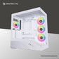 LIAN LI VECTOR V100R TG E-ATX WITH 4 ARGB FAN - WHITE