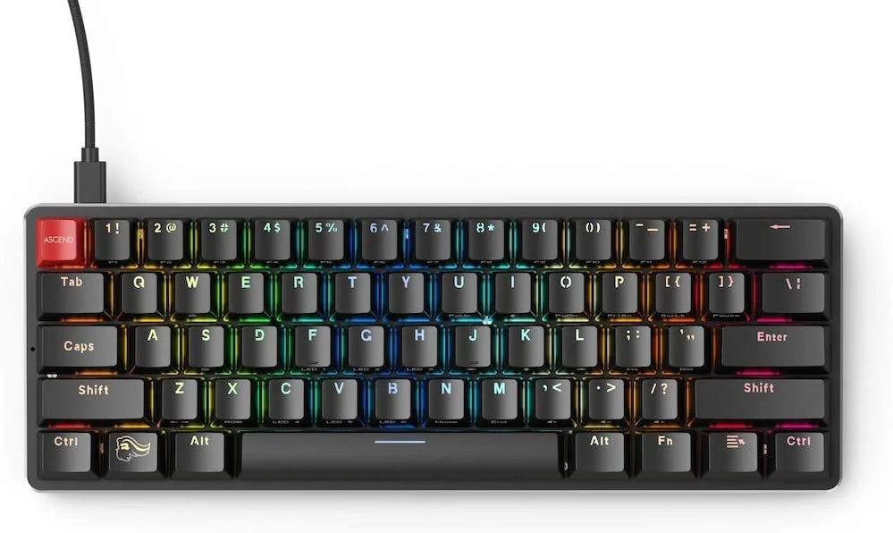 GLORIOUS GMMK RGB MECHANICAL GAMING KEYBOARD - BROWN SWITCH (COMPACT)