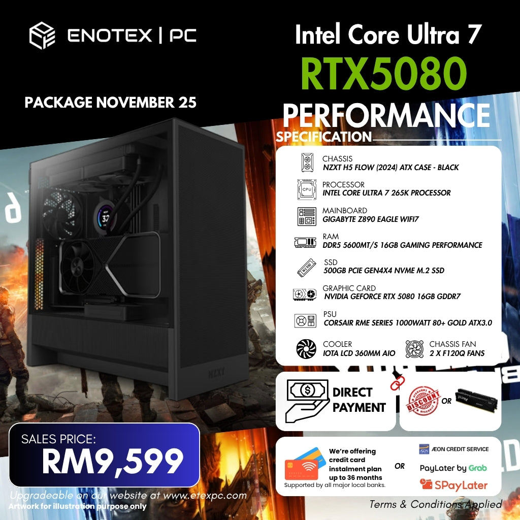 intel Core Ultra 7 265K NVIDIA RTX™ 5080 16GB GDDR7