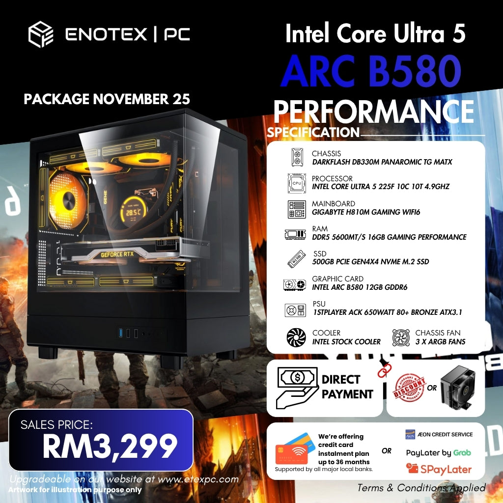 intel Core Ultra 5 225F ARC B580 12GB GDDR6