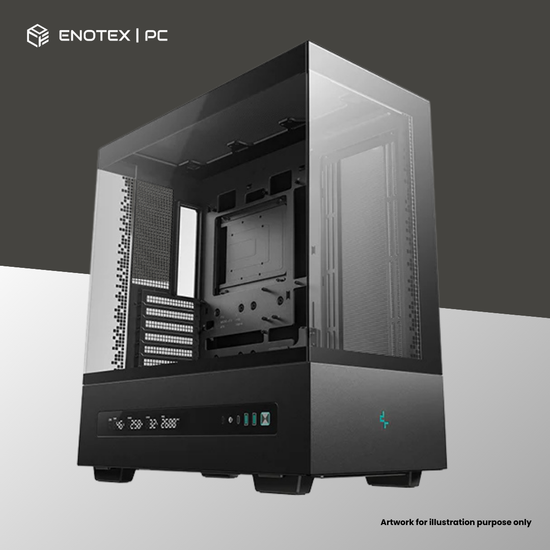 DEEPCOOL CH690 DIGITAL TG ATX - BLACK (NO FAN)