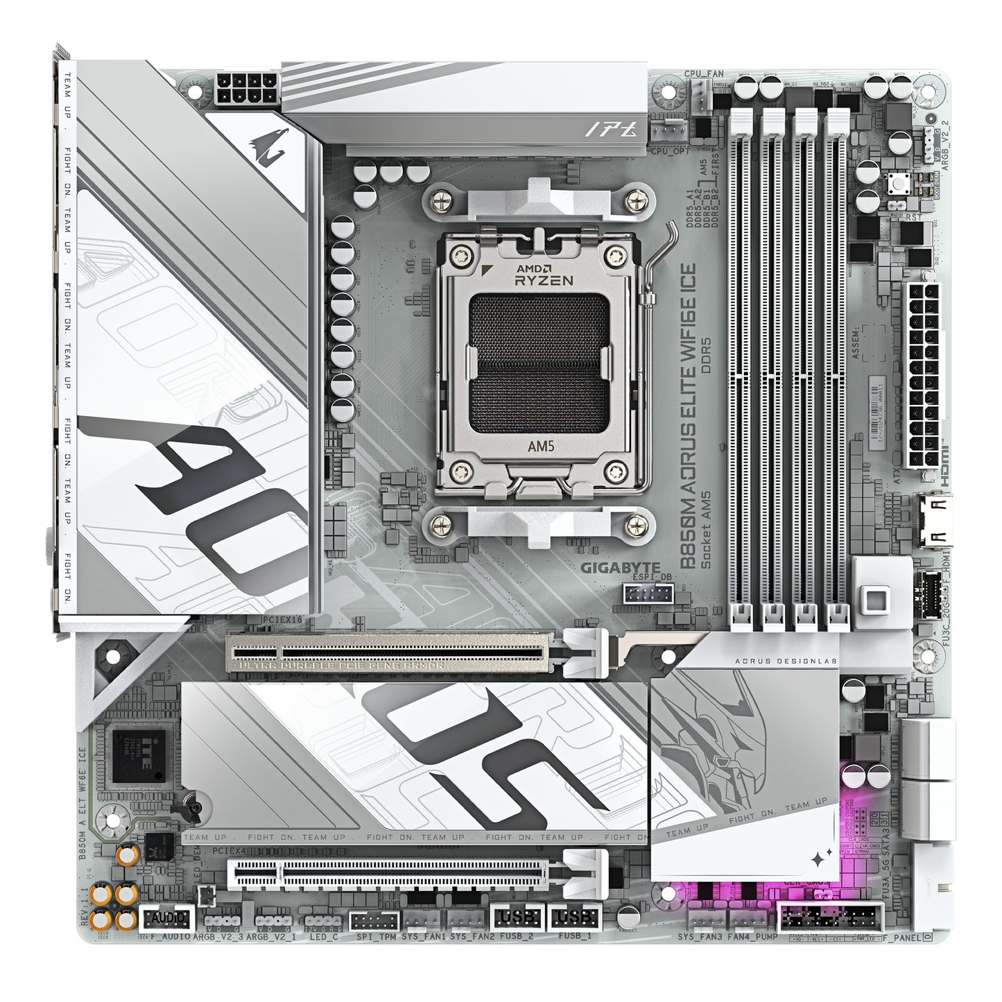 GIGABYTE B850M AORUS ELITE WIFI 6E ICE SOCKET AM5 MAINBOARD
