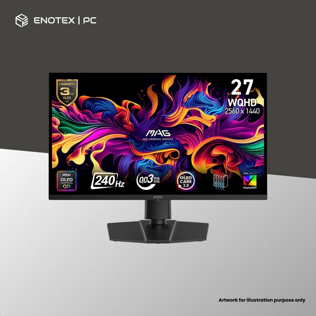 MSI MAG 273QP X24 26.5" WQHD 240HZ 0.03MS QD-OLED GAMING MONITOR (3YR)