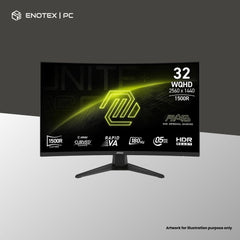 MSI MAG 321CQF E18 31.5" WQHD/2K 180HZ 0.5MS RAPID VA GAMING MONITOR (3YR)