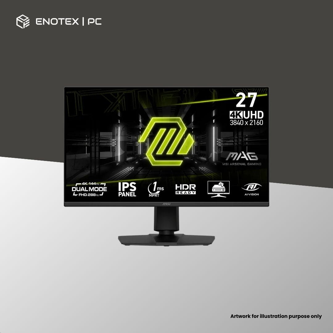 MSI MAG 275UPD E14 27" UHD/FHD 144HZ/288HZ 1MS IPS GAMING MONITOR (3YR) - DUAL MODE
