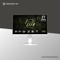 MSI MAG 274QRFW X32 27" WQHD/2K 320HZ 0.5MS RAPID IPS GAMING MONITOR (3YR) - WHITE