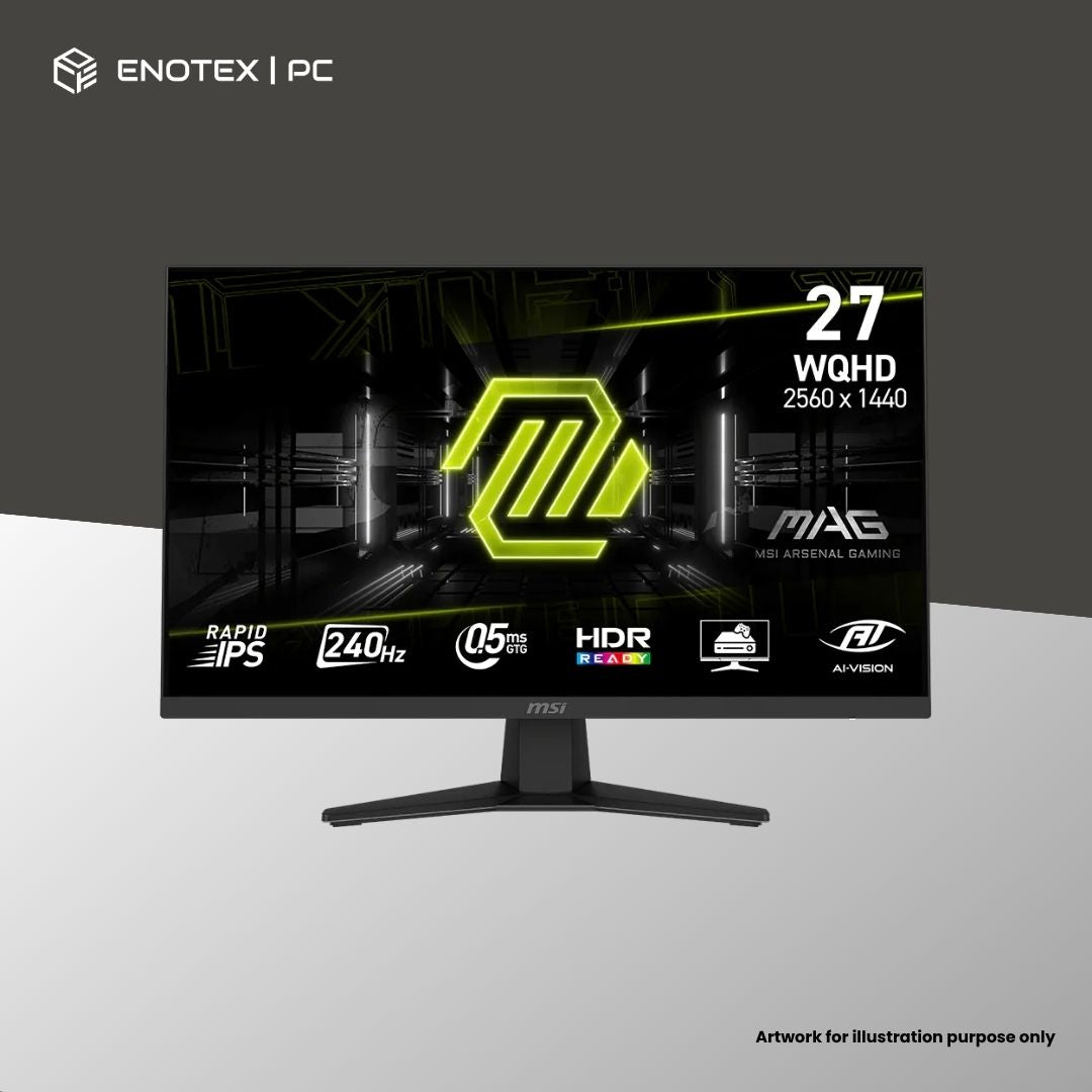 MSI MAG 274QW X24  27" WQHD/2K 240HZ 0.5MS RAPID IPS GAMING MONITOR (3YR)