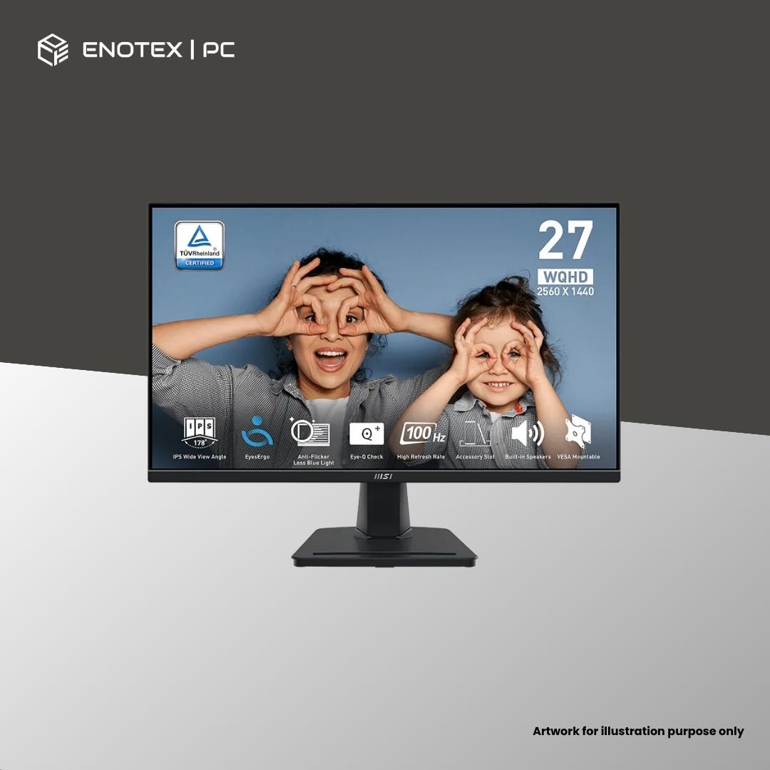 MSI PRO MP275Q 27" WQHD/2K 100HZ 1MS IPS PRO MONITOR (3YR)