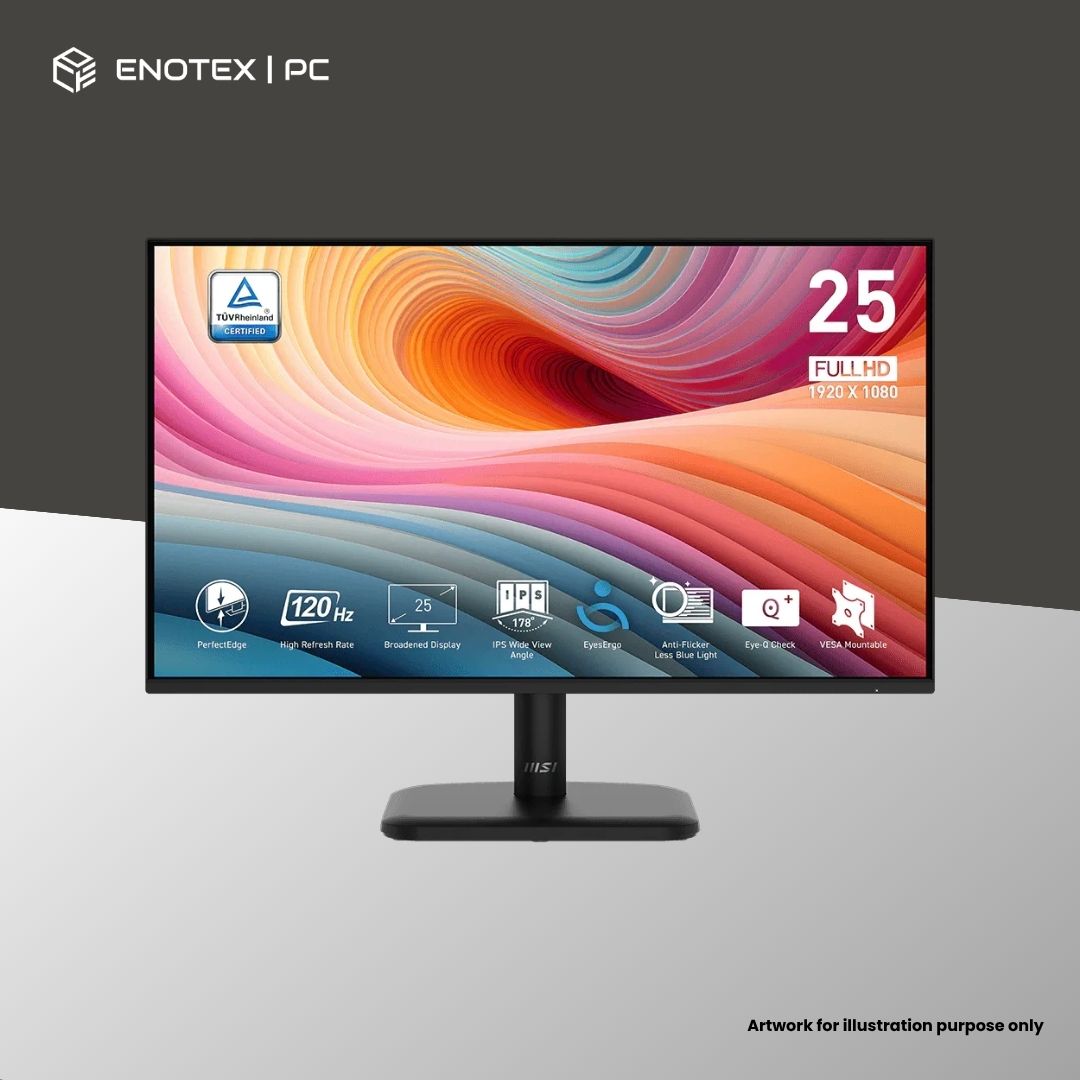 MSI PRO MP251L E2 24.5" FHD/1080P 120HZ 1MS IPS PRO MONITOR (3YR)