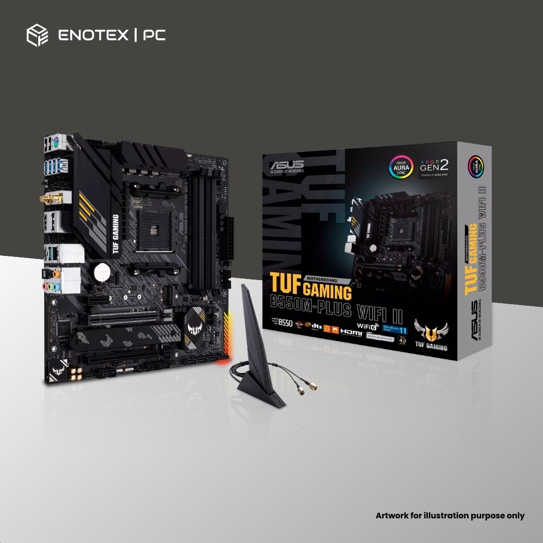 ASUS TUF GAMING B550M-PLUS WIFI II AM4 MATX DDR4 (3+1YR)