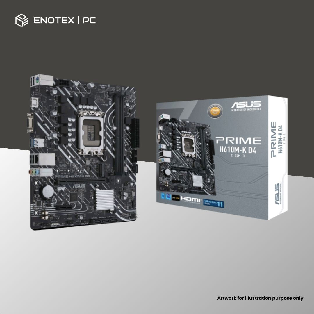 ASUS PRIME H610M-K D4-CSM LGA1700 MATX DDR4 （3+1YR）