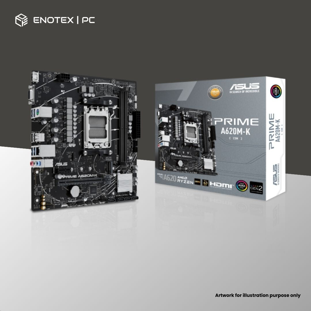 ASUS PRIME A620M-K-CSM AM5 MATX DDR5 （3+1YR）