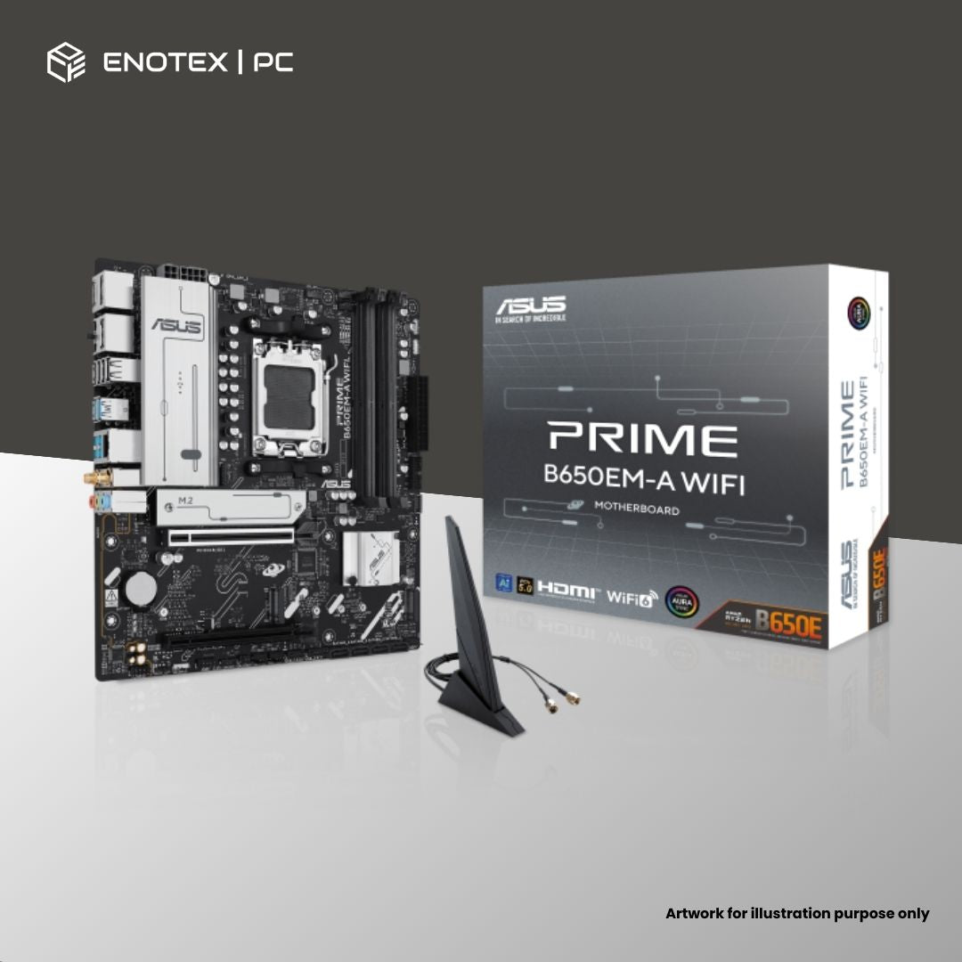 ASUS PRIME B650EM-A WIFI AM5 MATX DDR5 3YR