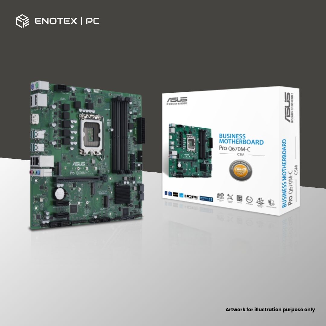 ASUS PRO Q670M-C-CSM LGA1700 MATX DDR5 3+1YR