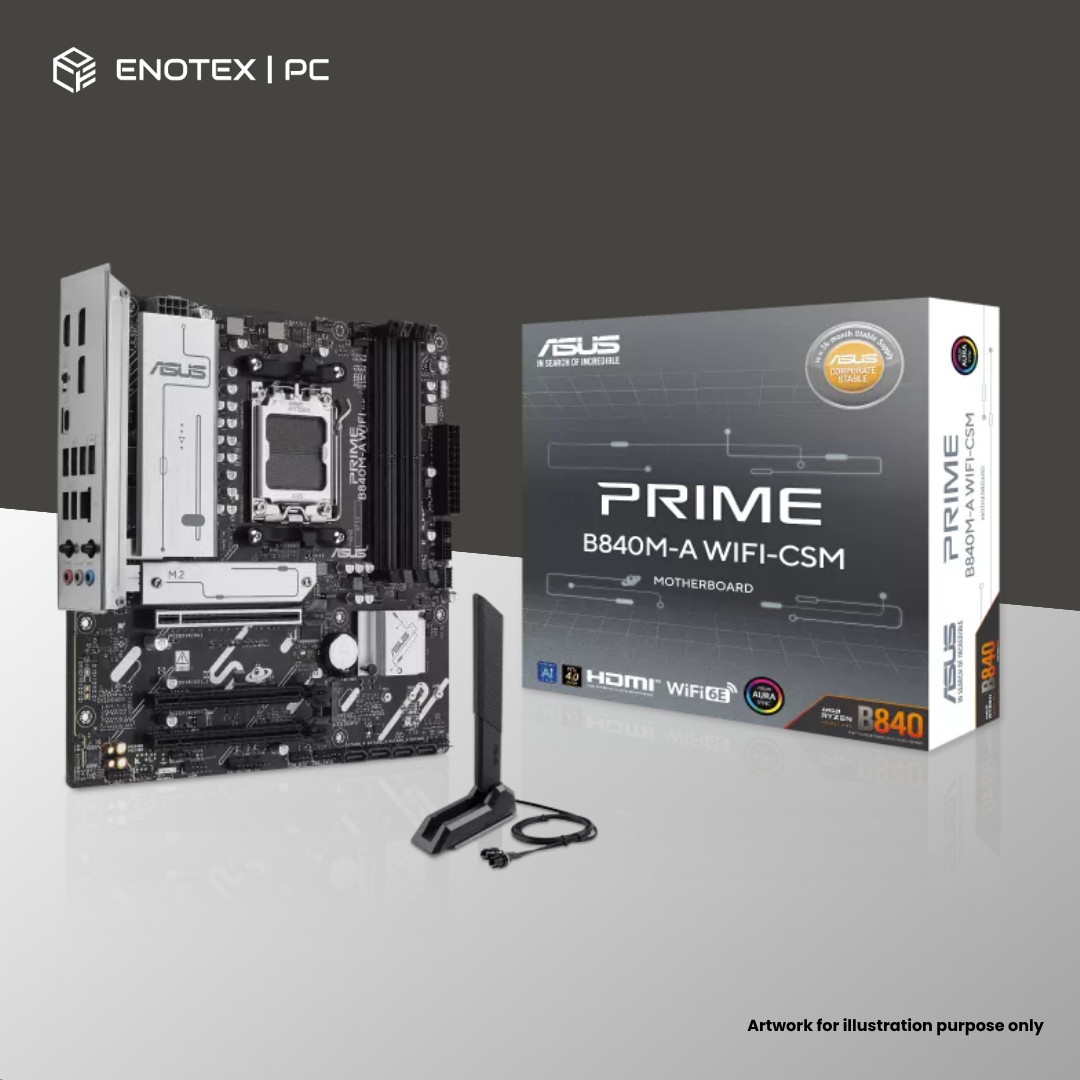 ASUS PRIME B840M-A WIFI-CSM AM5 MATX DDR5 3YR