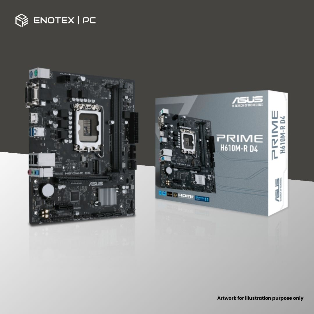ASUS PRIME H610M-R D4 LGA1700 MATX DDR4 3YR