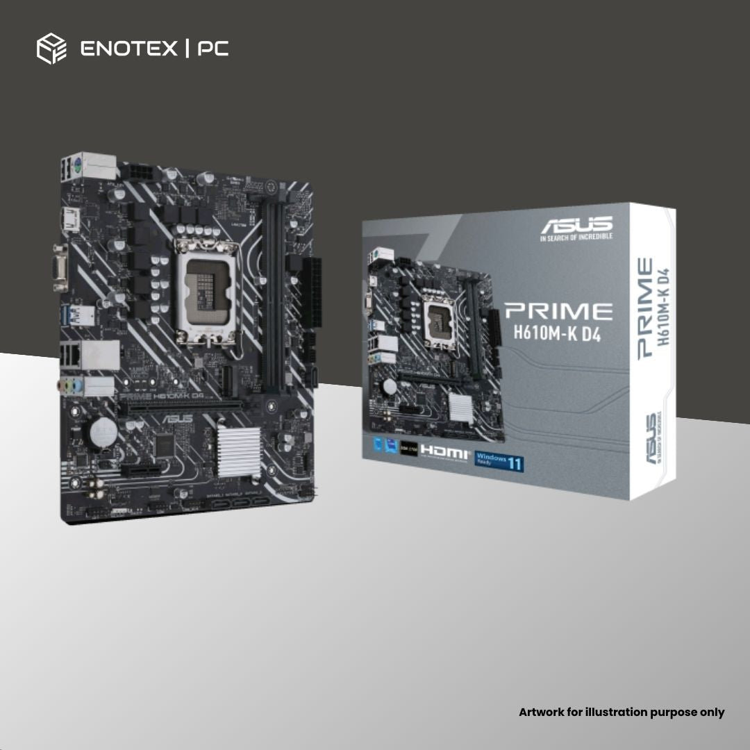 ASUS PRIME H610M-K D4 LGA1700 MATX DDR4 3YR