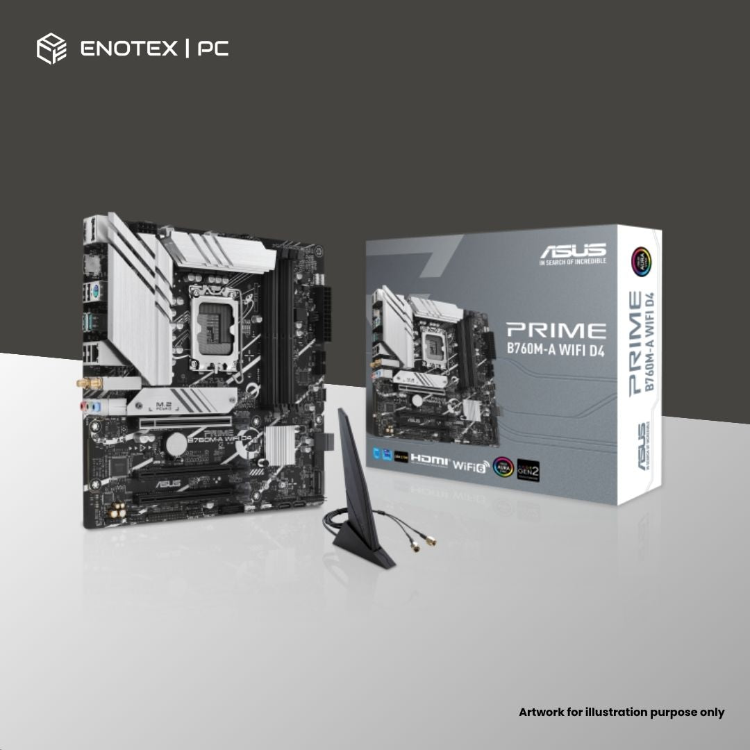 ASUS PRIME B760M-A WIFI D4 LGA1700 MATX DDR4 3+1YR