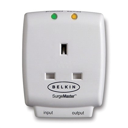 BELKIN MASTERCUBE 1 WAY SURGE PROTECTOR WITH TELEPHONE PROTECTION