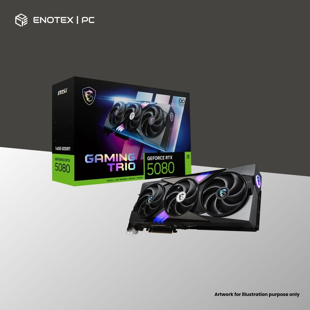 MSI GEFORCE RTX 5080 GAMING TRIO OC 16GB GDDR7 (3YR)
