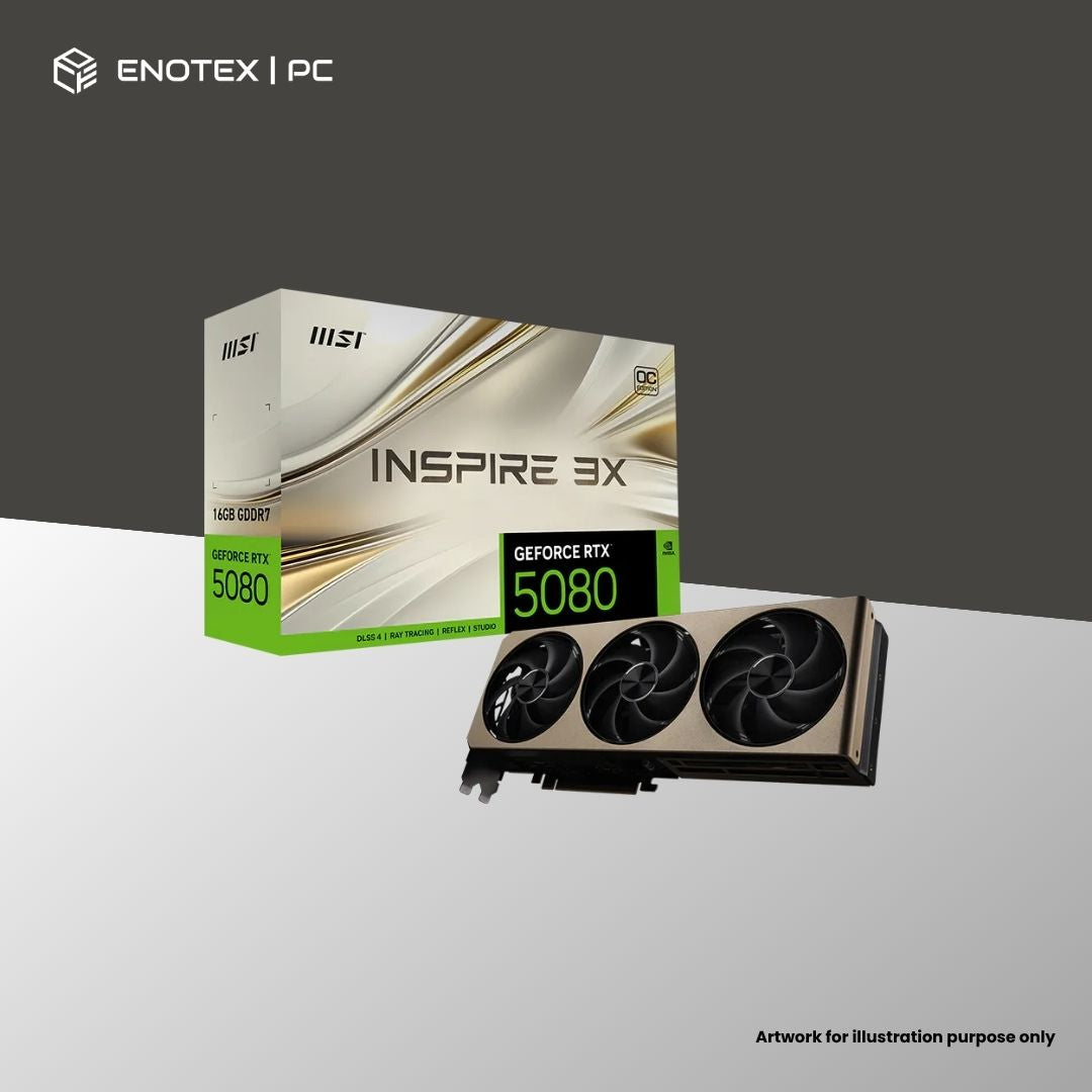 MSI GEFORCE RTX 5080 INSPIRE 3X OC 16GB GDDR7 (3YR)