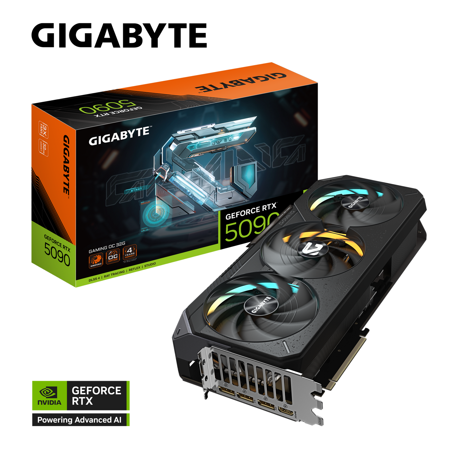 GIGABYTE GEFORCE RTX 5090 GAMING OC 32GB GDRR7 GRAPHICS CARD