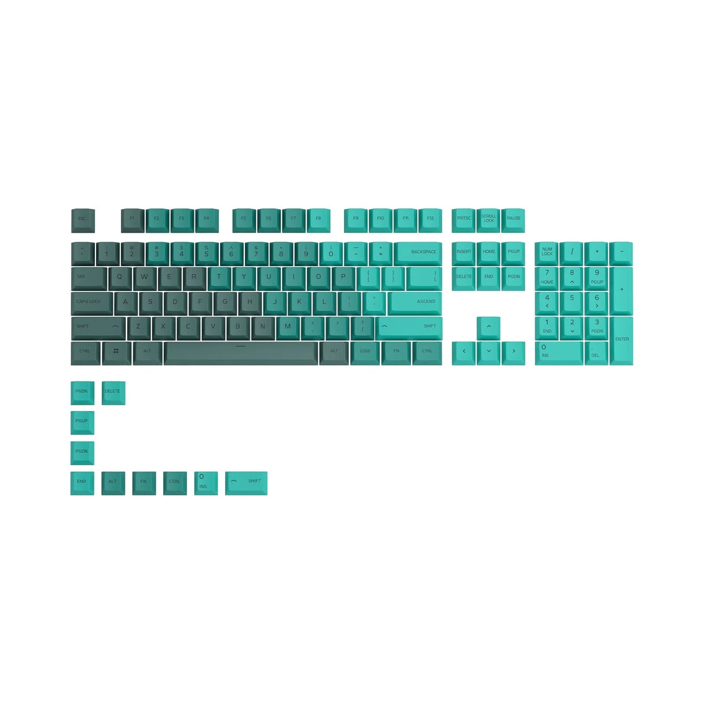 GLORIOUS PBT KEYCAPS - RAIN FOREST
