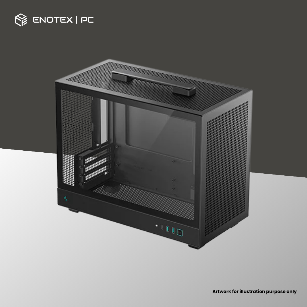 DEEPCOOL CH160 PLUS TG ITX - BLACK