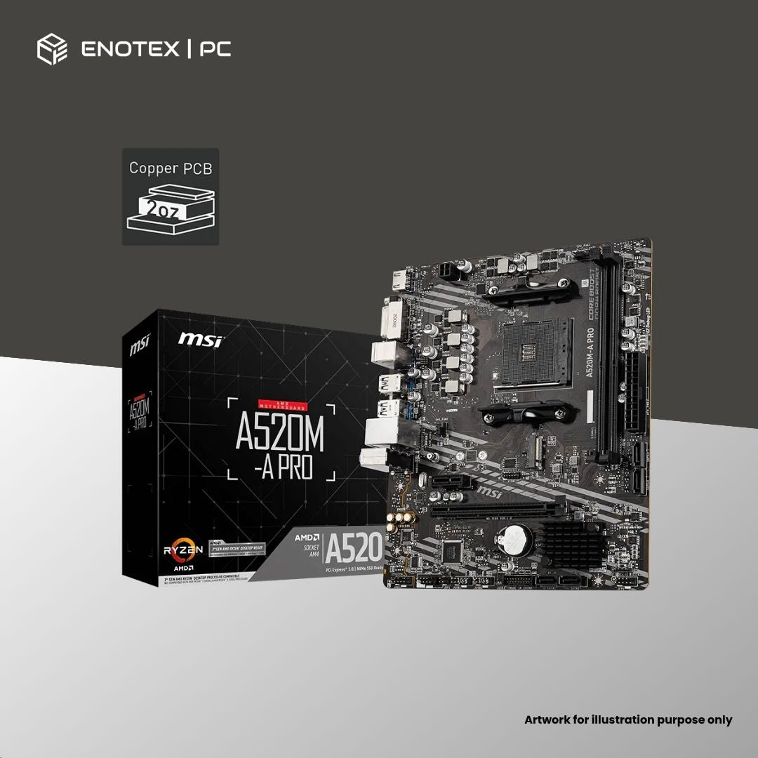 MSI A520M-A PRO AM4 MATX DDR4 (3YR)