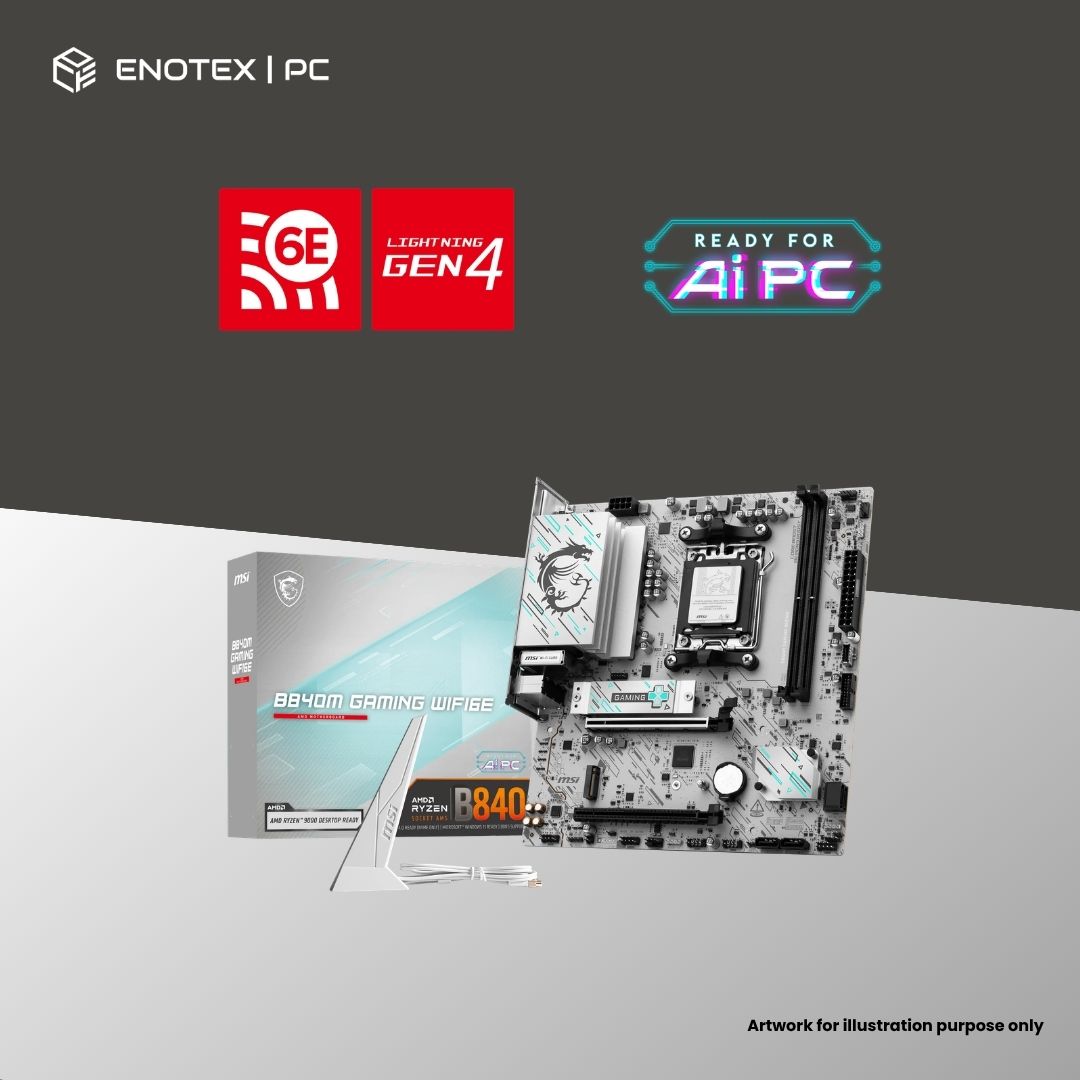 MSI B840M GAMING WIFI6E AM5 MATX DDR5 (3YR)
