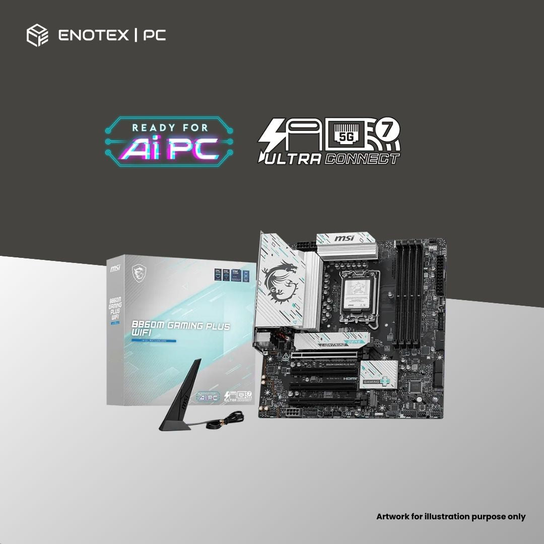 MSI B860M GAMING PLUS WIFI LGA1851 MATX DDR5 (3YR)