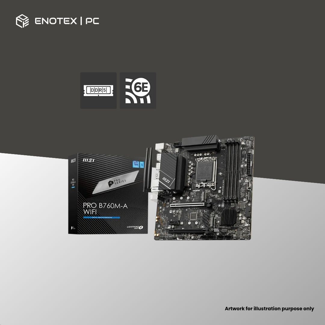 MSI PRO B760M-A WIFI LGA1700 MATX DDR5 (3YR)